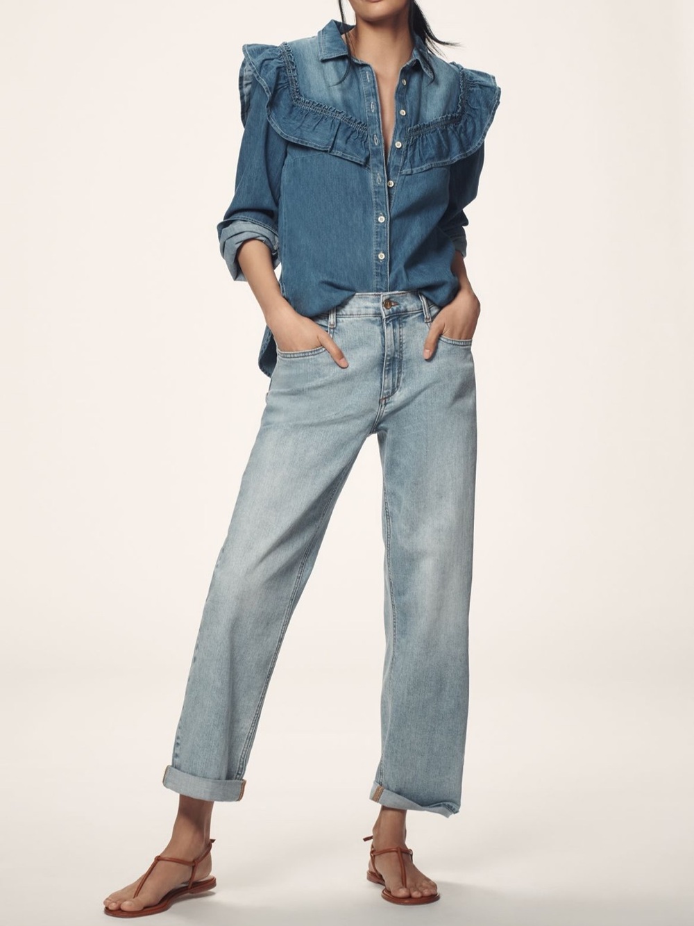 Pilcro Light Denim Boyfriend Jeans